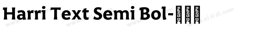 Harri Text Semi Bol字体转换